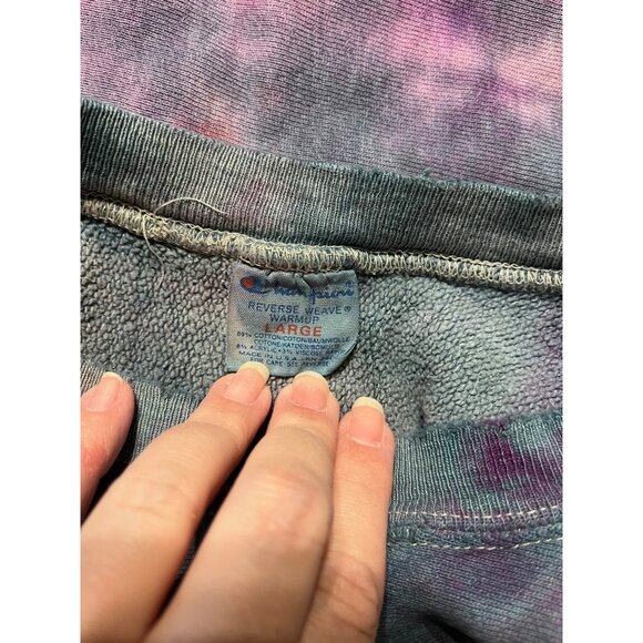 Vintage Texas A&M Tie-Dye Sweatshirt Large Champion Reverse Weave Distressed - Picture 3 of 4